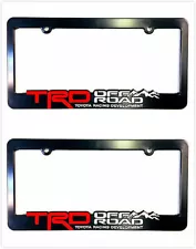 2X TRD Off Road Racing License Plate Holder Frame Cover Tundra Tacoma 4 Runner