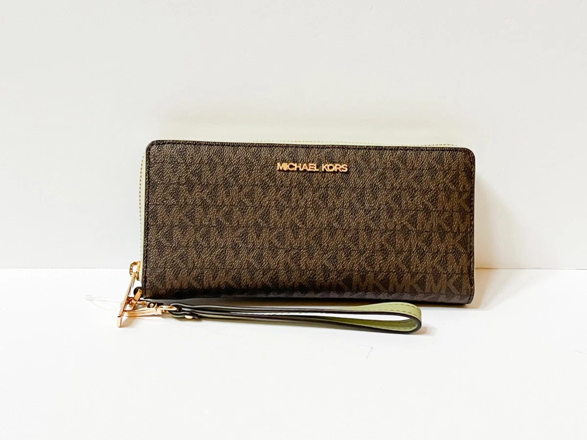 Michael Kors Jet Set Travel Large Continental Wallet Mk Brown