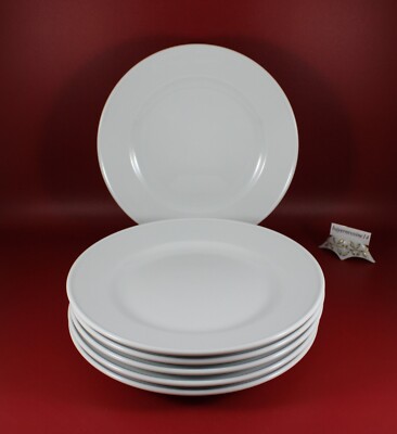 Schönwald Porzellan Form 98, 6 Stück Teller flach, Speiseteller weiß 24 cm, NEU!