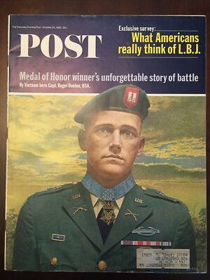 Saturday Evening Post Magazine Oct 23 1965 Medal of Honor Winner's Unforgettable