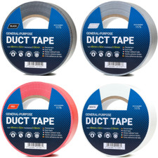 Bulk General Purpose Duct Tape 50mm x 50m – Black Silver Red White