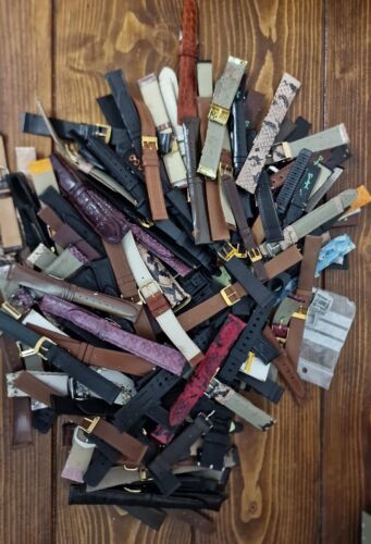 Stock Of Approximately 140 Straps Vintage Almost All Measures Man Leather E Gum - Picture 1 of 2