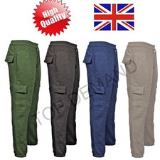 Top Demand Mens Fleece Trousers Cargo Pocket Casual Pants Bottoms Joggers M-5XL