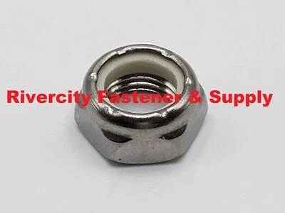 RIVERCITY FASTENER & SUPPLY (5) 7/16-20 Stainless Nylon Insert Lock Nut Thin Jam Half thick NTE 7/16x20