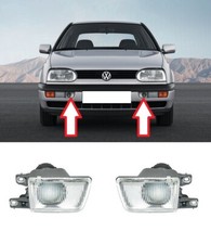 FRONT BUMPER FOGLIGHT LIGHT LAMP PAIR FOR VW GOLF MK3 91-99, JETTA/VENTO 92-98