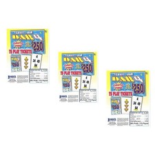 Pull Tab Ticket - Hard Card - Game - 3 Pack - Diamond Dab 4 - 392 ct ea