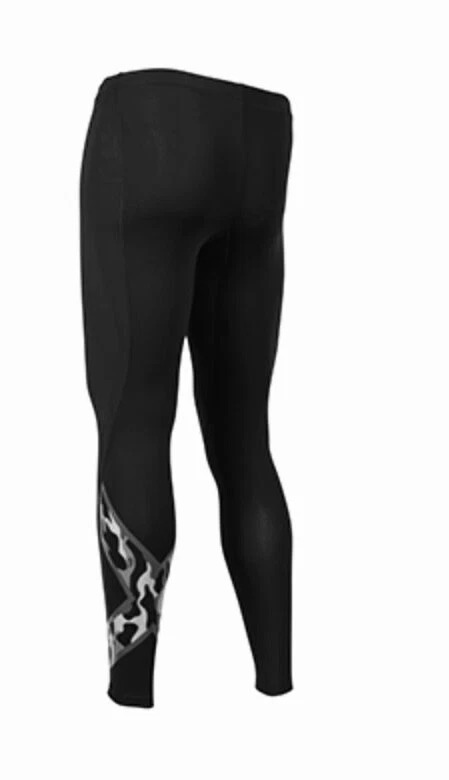 GENUINE | 2XU Mens Compression Long Tights (Black/Camo Grayscale) - Image 2 of 4
