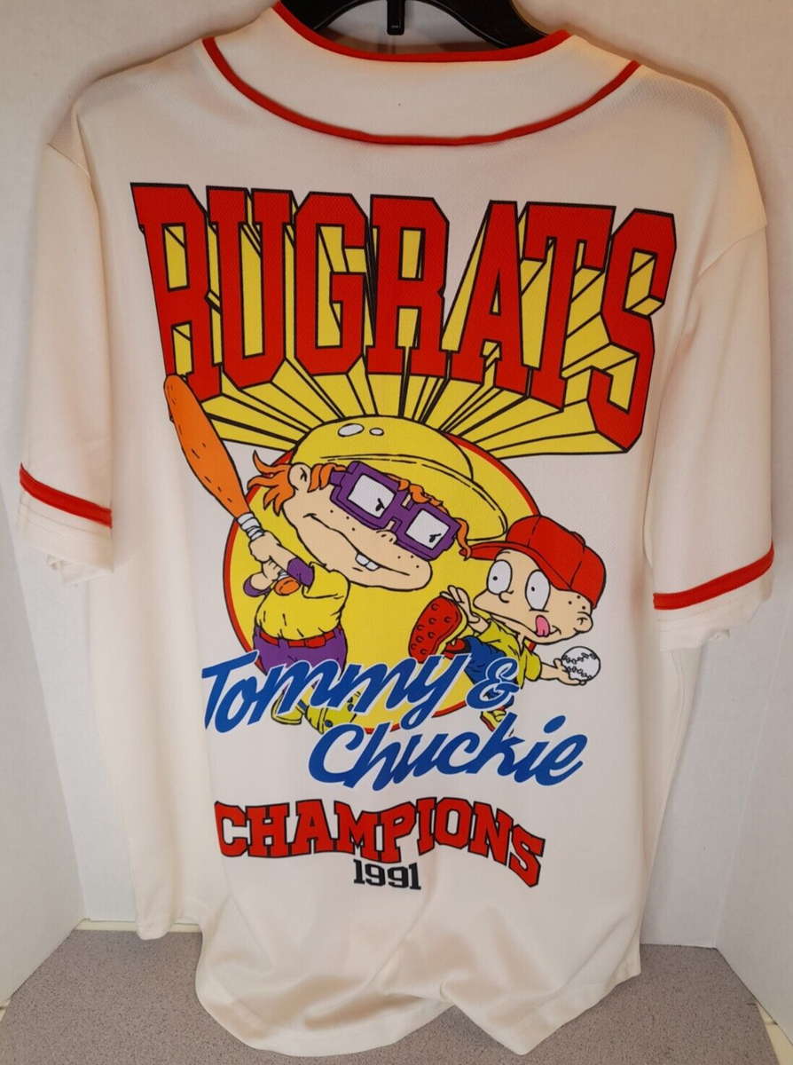 NWT Men's Nickelodeon 1991 Rugrats Baseball Jersey Shirt Medium