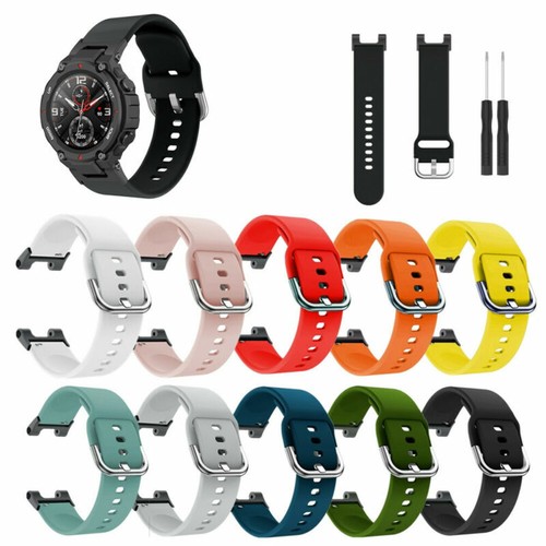 For Huami Amazfit T-Rex/T-Rex 2/T-Rex Pro Silicone Watch Band Nylon Strap Loop - Picture 7 of 211