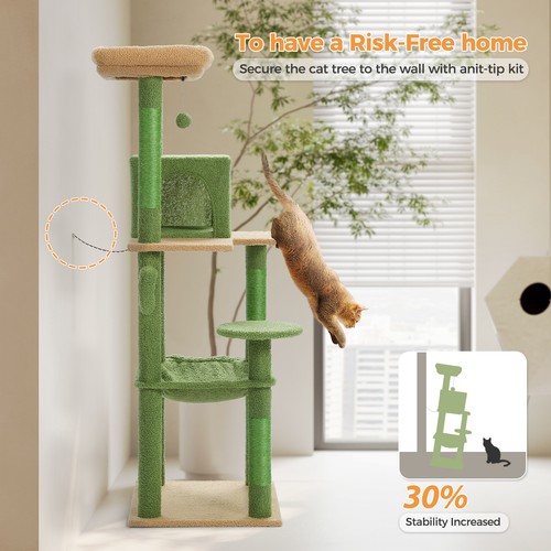 PAWZ Road Cat Tree Tower Scratching Post Scratcher Cats Bed Condo House 143cm - Picture 37 of 45