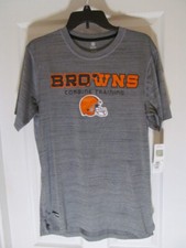 NFL Team Apparel Combine Training Cleveland Browns SS Tee, Gray, Size M