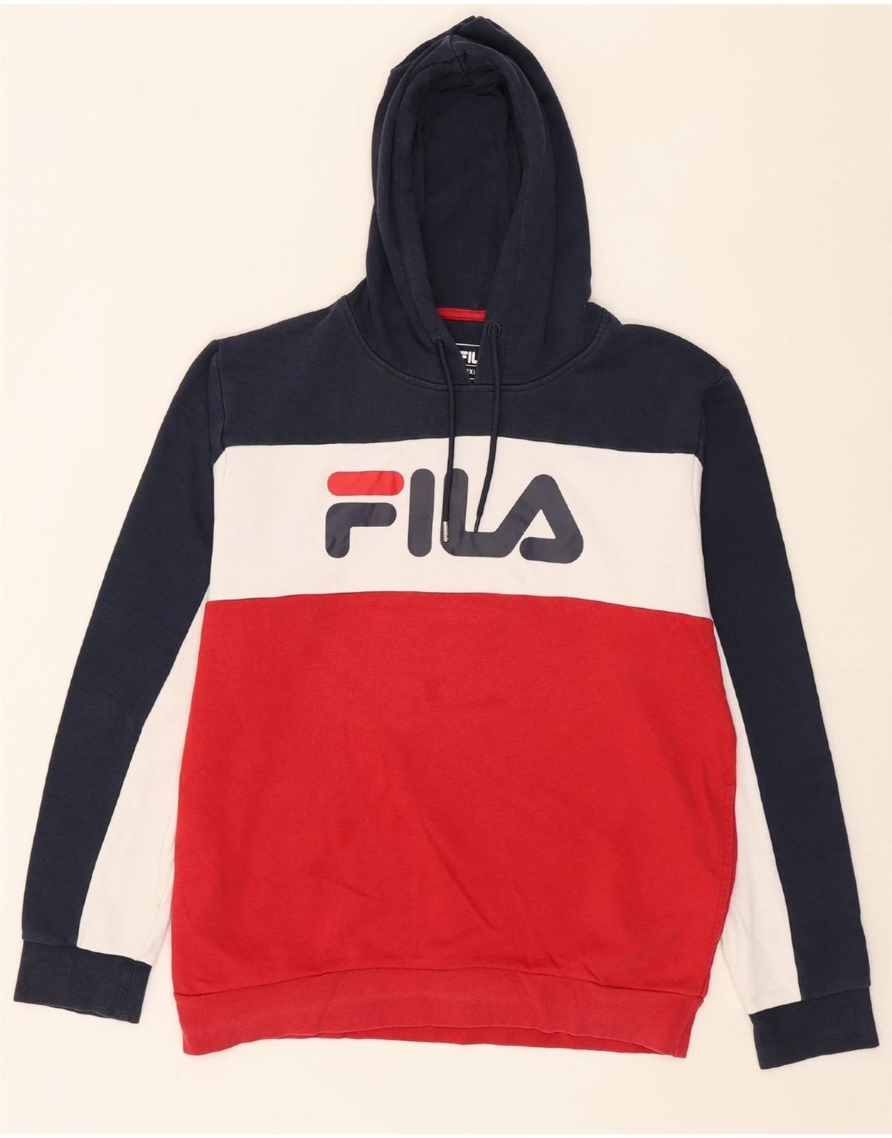 FILA Maglione Uomo Grafico con Cappuccio 2XL Multicolore Colourblock Cotone DN50