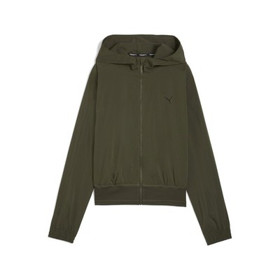 PUMA Train Fav Woven Full Zip Jacket Womens Green Casual Outerwear 52770807