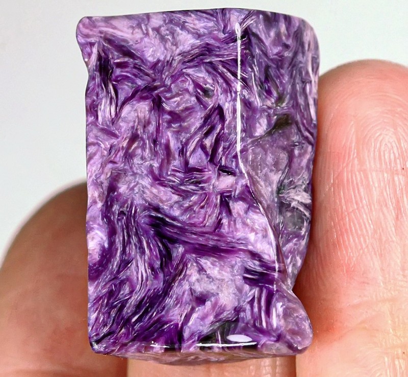 33.5Ct Nature Purple Fire Charoite Gemstone Facet Rough Specimen YCH176