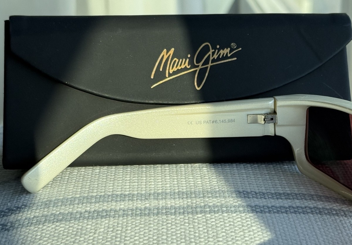 Maui Jim Kaimana MJ 204 05 Pearl White Frame + Maui Rose Polarized