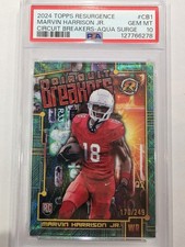 2024 Topps Resurgence Aqua Surge RC Circuit Breakers Marvin Harrison Jr.  PSA 10