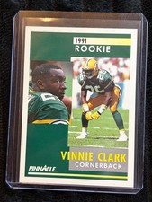 1991 Pinnacle Vinnie Clark Rookie Card #291 Green Bay Packers Cornerback. rookie card picture