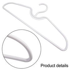Useful Short Neck Hangers White Clothes Short Neck Space-saving Design