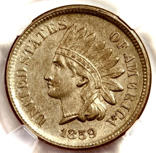 🐵❤️🍪💃🔥😍NGC MS62 1859 INDIAN HEAD CENT