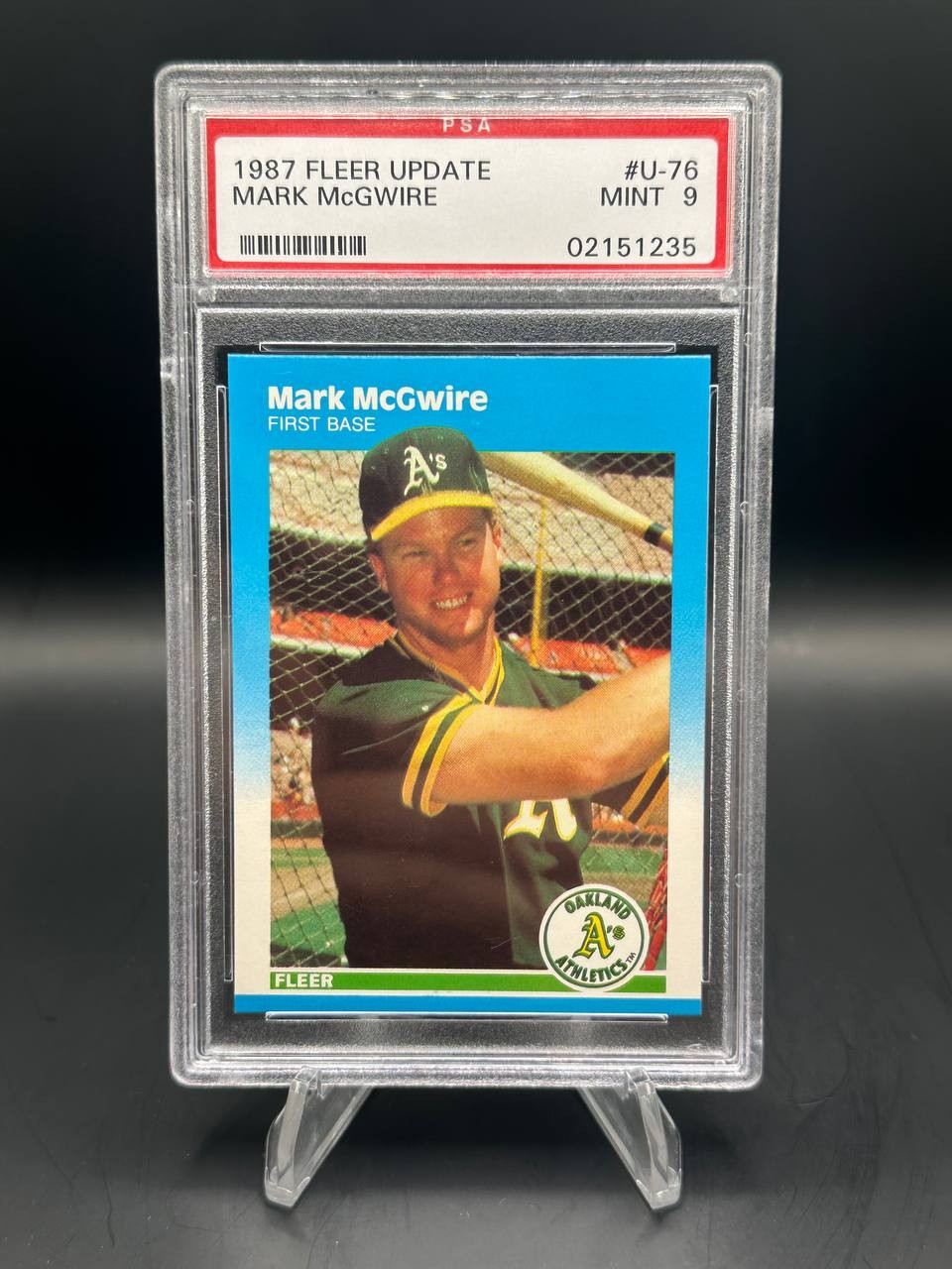 1987 Fleer Update #U-76 Mark Mcgwire PSA 9