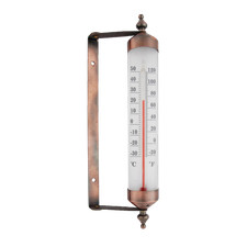 Wall Window Thermometer Steel Indoor Outdoor Garden 25cm Decor Temperature 