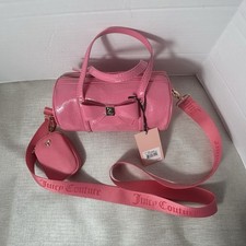 Juicy Couture For The Girls Pink Lemonade Gold Stud Xbody Mini Barrel Bag Bow