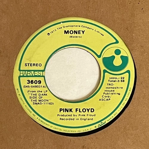Pink Floyd Money 45 7" EX Single Any Colour You Like Harvest Spin Cleaned