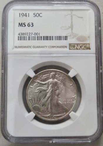 1941 Walking Liberty Half Dollar MS 63 NGC