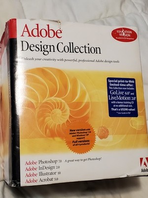 New Adobe Design Collection Photoshop 7.0 InDesign 2. Illustrator 10 Acrobat 5.0