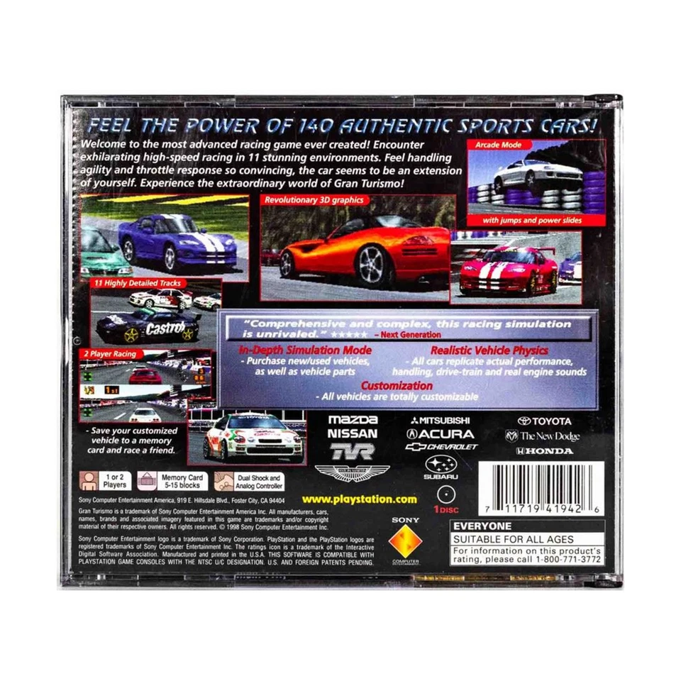 Sony PlayStation 1 Gran Turismo VG+/NM - Image 2 of 2