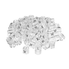 160pcs Clothes Hanger Markers XL Size Tags, Fit 3.5mm Rod Garment, Transparent