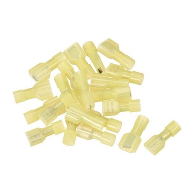 Wire Terminals Connector Crimp   Insulated Male Female Yellow Kit 50 Set  #zn