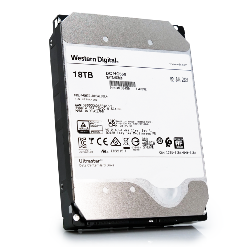 WD Ultrastar DC HC550 18TB 7.2K RPM SATA 6Gb/s 3.5