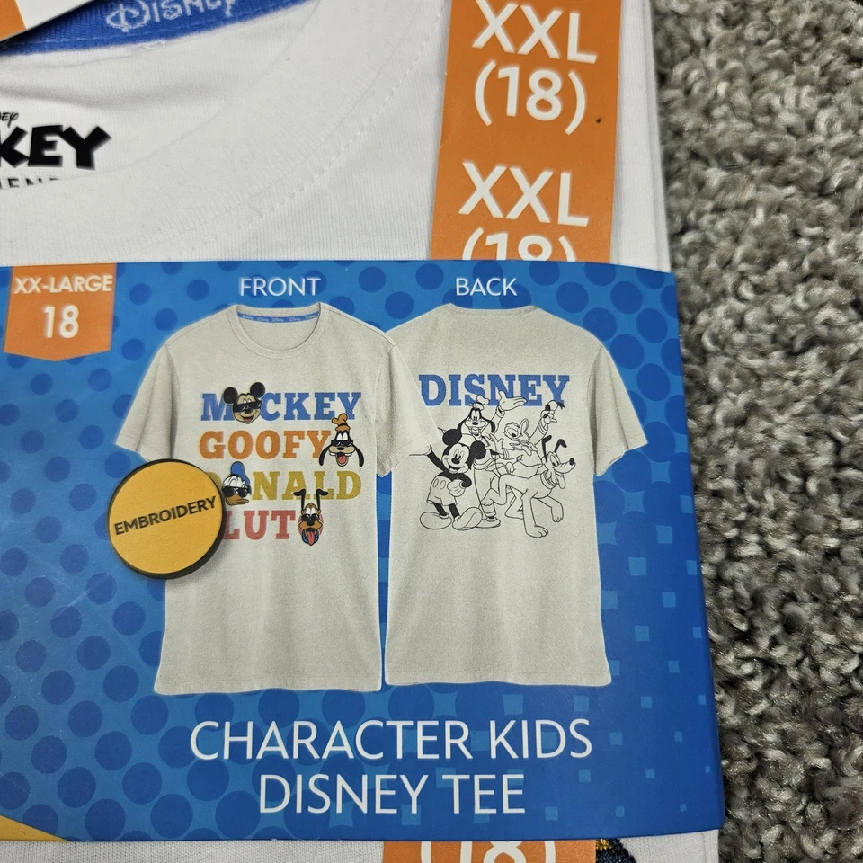 Disney Mickey & Friends Shirt Youth XXL (18) Graphic Tee Goofy Donald Pluto - Image 3 of 4