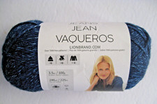 Lion Brand JEANS Yarn Classic 505-110 100 Acrylic One Skein Ombre Blue NEW