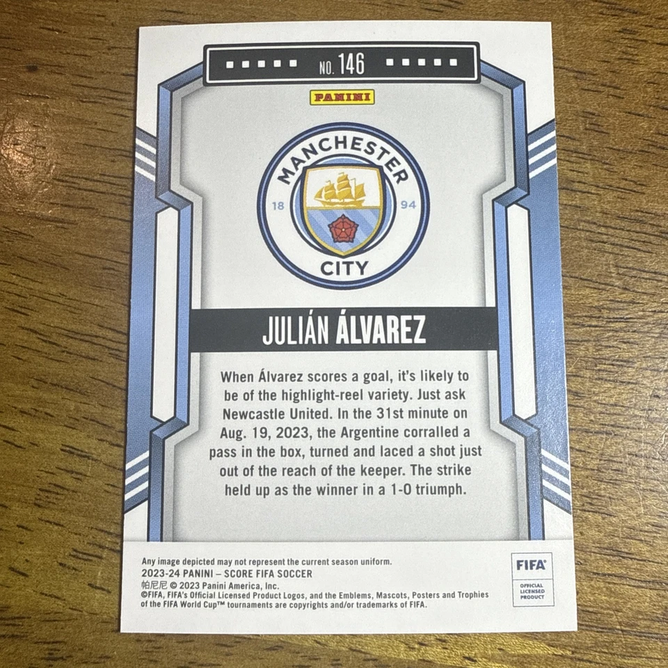 2023-24 Panini Score Julian Alvarez Pink 12/20 Manchester City - Image 3 of 3