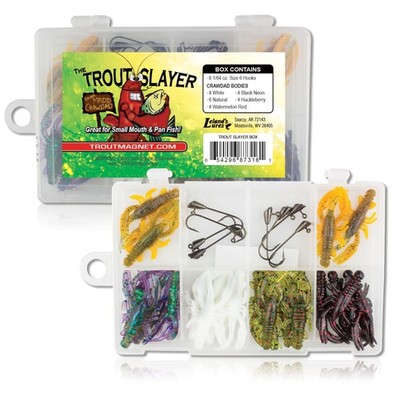Trout Magnet Trout Slayer 28 Piece Fishing Kit Includes 20 Crawdad Bodies and 8