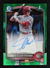 2025 Bowman Chrome Prospect Green Lava Refractor 39/99 Sammy Stafura Auto sc2
