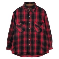 Used FIELD AND STREAM Ombre Check Long Sleeve Heavy Flannel Check Shirt Men'...