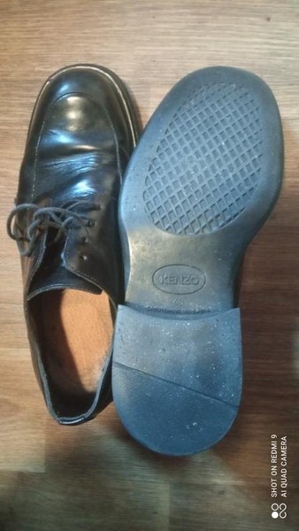 Men Kenzo Heels Black Leather 43
