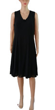 Silky Cocktail Dress Marilyn Monroe Look Black Elegant Flowy Romantic Classic