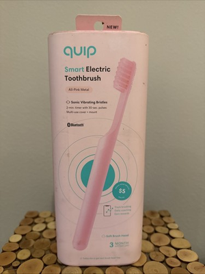 #ad #ad New quip Smart Electric Toothbrush All Pink Metal Bluetooth Soft Brush Head $35.00