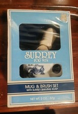 Surrey Shaving Set w/Soap, Mug, Bristle Brush Vintage New