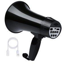 MGROLX 20 Watt Rechargeable Megaphone Bullhorn with Siren and 240s Recording, BT