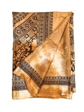 100 Pure Silk Sari Vintage Recycled Saree Silk Printed Fabric Material PSS17594