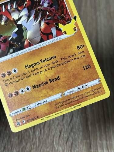 💥SHIPS SAME DAY Groudon 017/025 Holo Pokemon Card Fighting Type - Picture 3 of 4