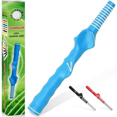 Livsin GOLF 3D口枠 14分割フルレングスセパレート ブルー Right-Handed Golf Grip Trainer – Swing Sky Blue Golf Griper Rihgt