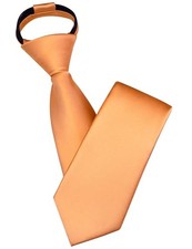 Branduce 3.15"  8cm  Mens Solid Satin Tie Pre-tied Adjustable Light Orange