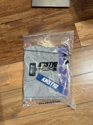 Kiks Tyo Grey Purple T Shirt Size M