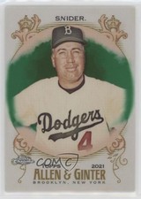 2021 Topps Allen & Ginter Chrome Green Refractor 69/99 Duke Snider #88 HOF 4z8